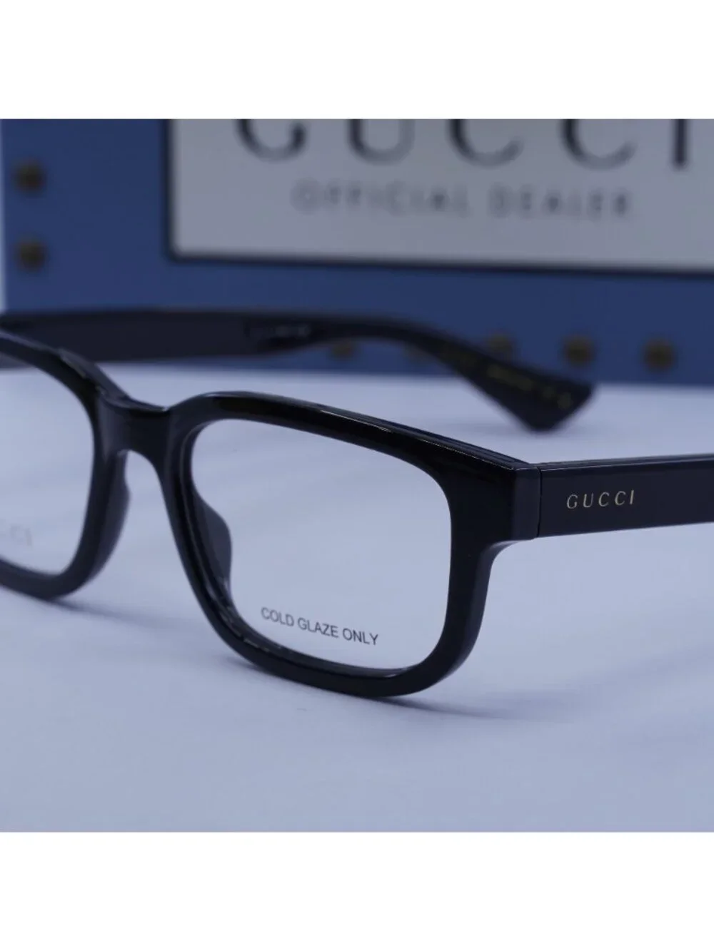 Gucci GG1584O 001 Rectangle Eyeglasses 53mm - Shiny Black